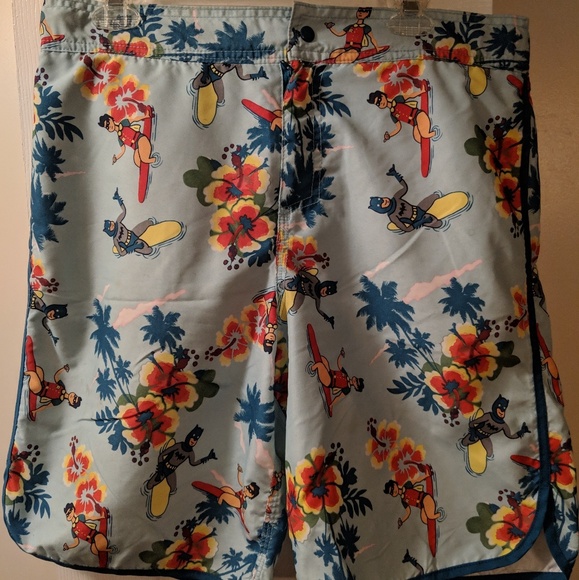 Batman & Robin Swim Trunks - Picture 2 of 4